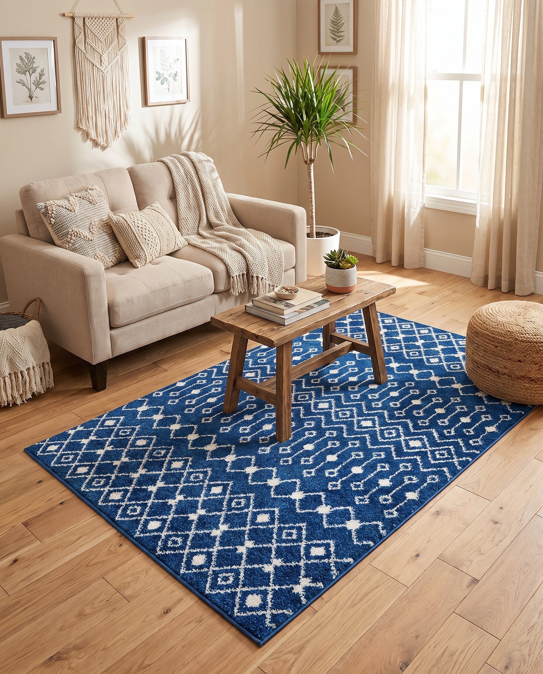 4' x 6' Moroccan Trellis Rug