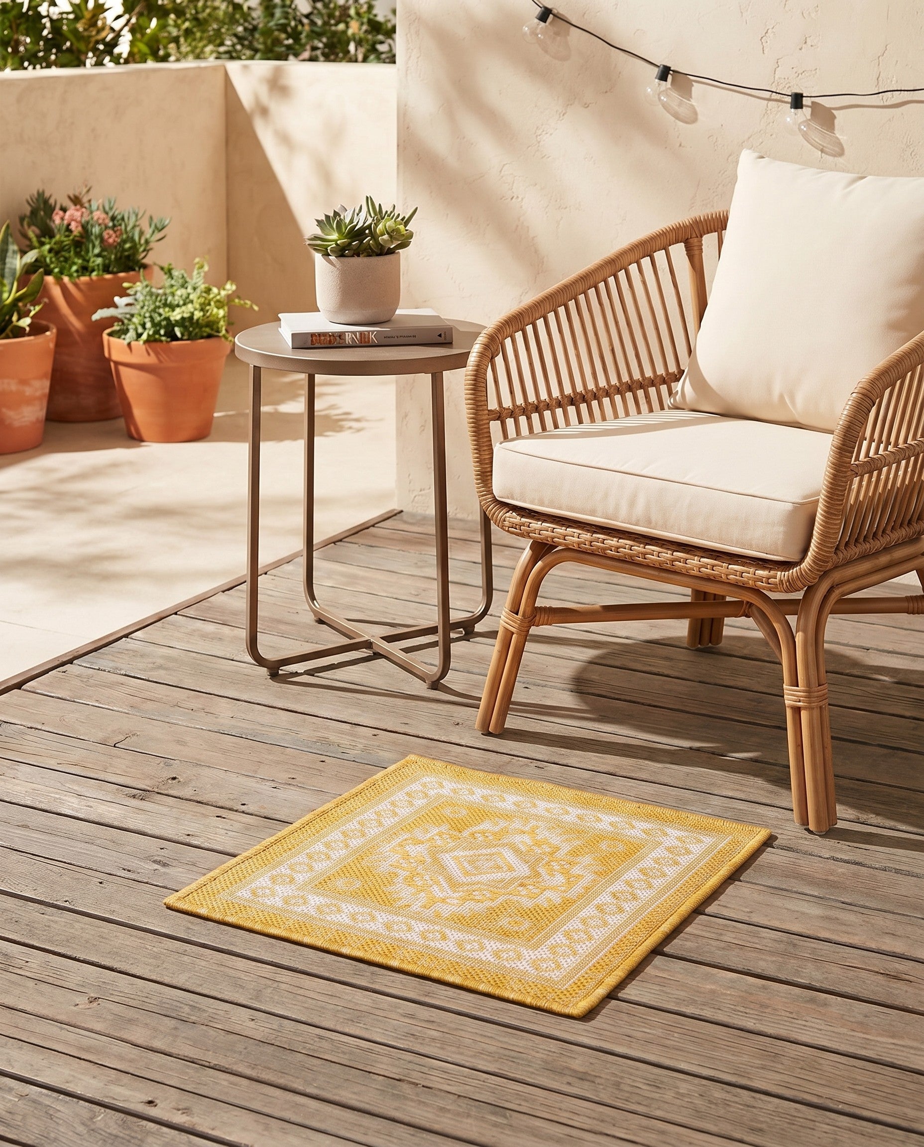 1' 4 x 1' 4 Easy-Clean Aztec Indoor / Outdoor Sample Rug