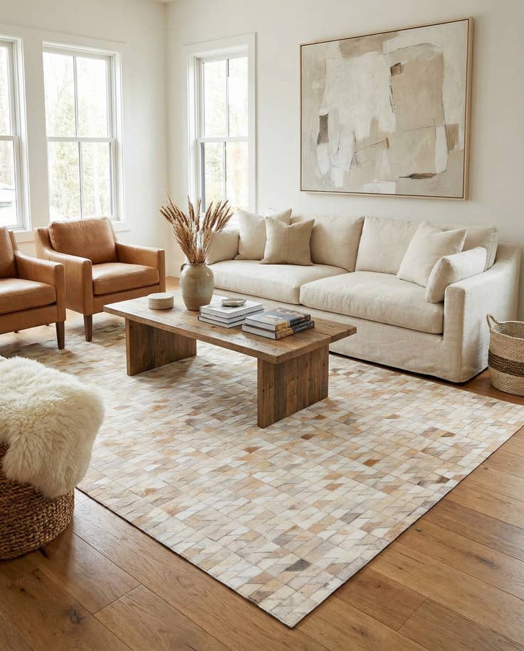 Detail image of 5' 4 x 7' 5 Cowhide Rug