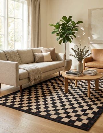 4' 9 x 6' 2 Hand Woven Kilim Modern Wool Rug