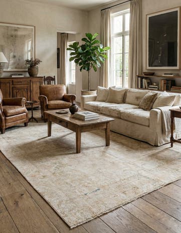 6' 10 x 10' 5 Hand Knotted Ultra Vintage Persian Wool Rug