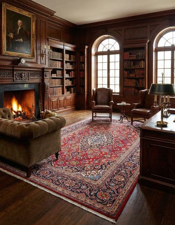 8' 2 x 11' 9 Kashan Wool Rug