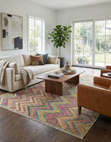 8' 8 x 11' 2 Hand Woven Kilim Modern Wool Rug