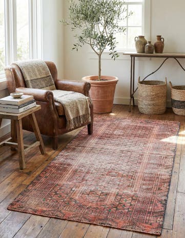 2' 9 x 5' 7 Hand Knotted Ultra Vintage Persian Wool Rug