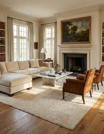 12' 3 x 14' 9 Hand Knotted Oushak Wool Rug