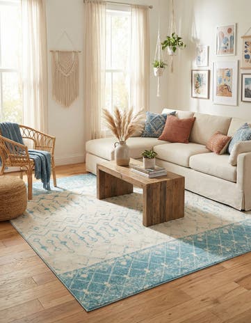 7' 10 x 7' 10 Moroccan Trellis Square Rug