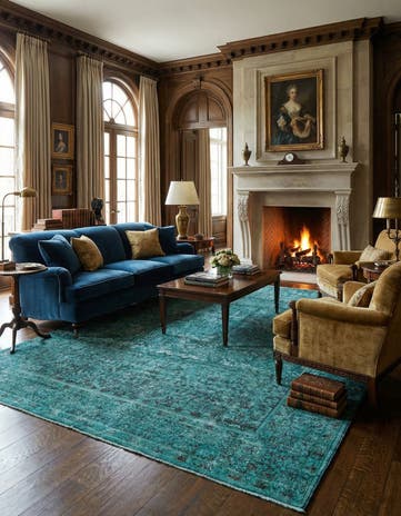 8' x 11' 2 Vintage Royal Wool Rug