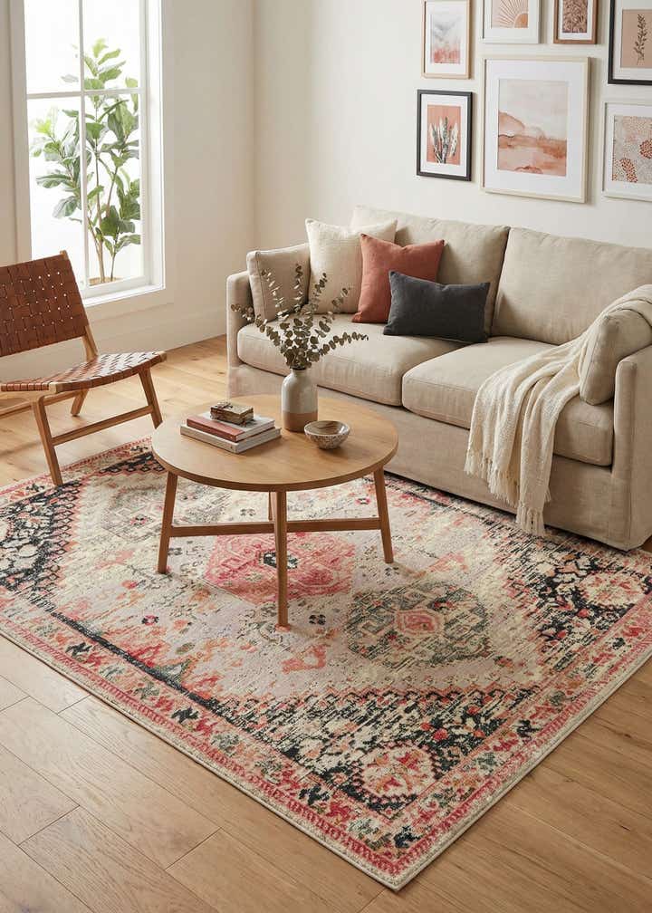 5' x 7' Easy-Clean Traditional Indoor / Outdoor Rug