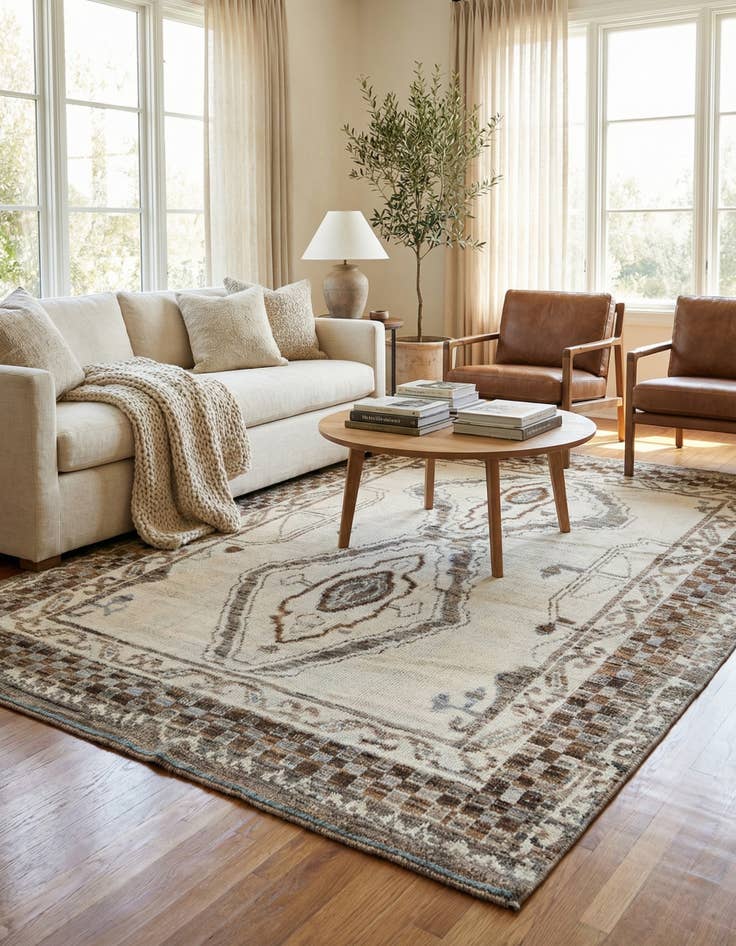 Detail image of 7' 10 x 10' 5  Hand Knotted Moroccan Wool Rug