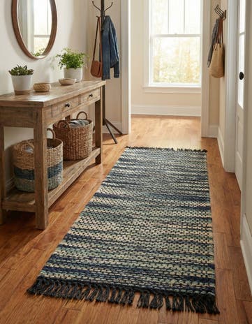 2' x 5' 1 Hand Woven Chunky Jute Runner Rug