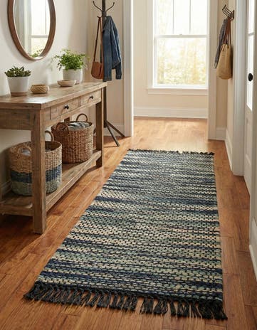 2' x 5' 1 Hand Woven Chunky Jute Runner Rug