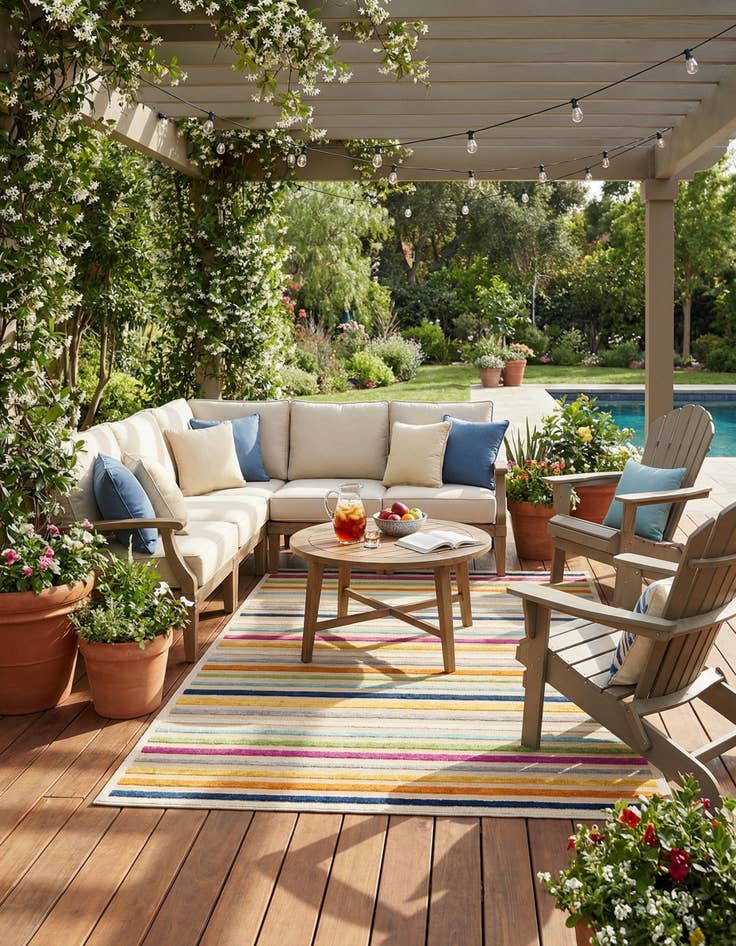 Detail image of  6' x 9'  Washable Aruba Indoor / Outdoor Rug