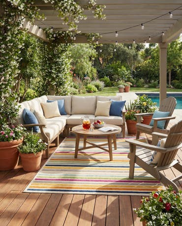  6' x 9'  Easy-Clean Aruba Indoor / Outdoor Rug