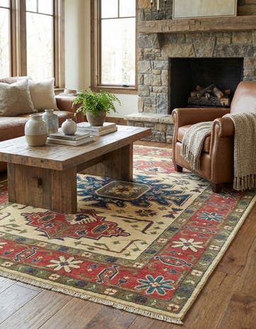 4' 3 x 6' Hand Knotted Kazak Rug