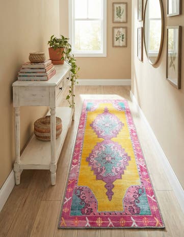 2' x 6' Washable Timeless Runner Rug