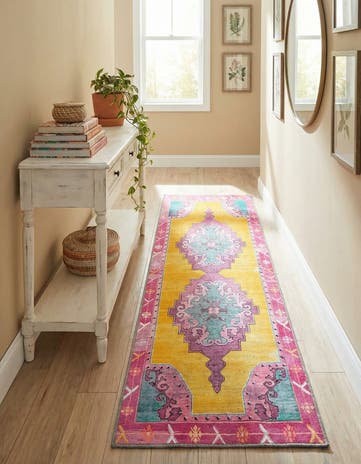 2' x 6' Washable Timeless Runner Rug