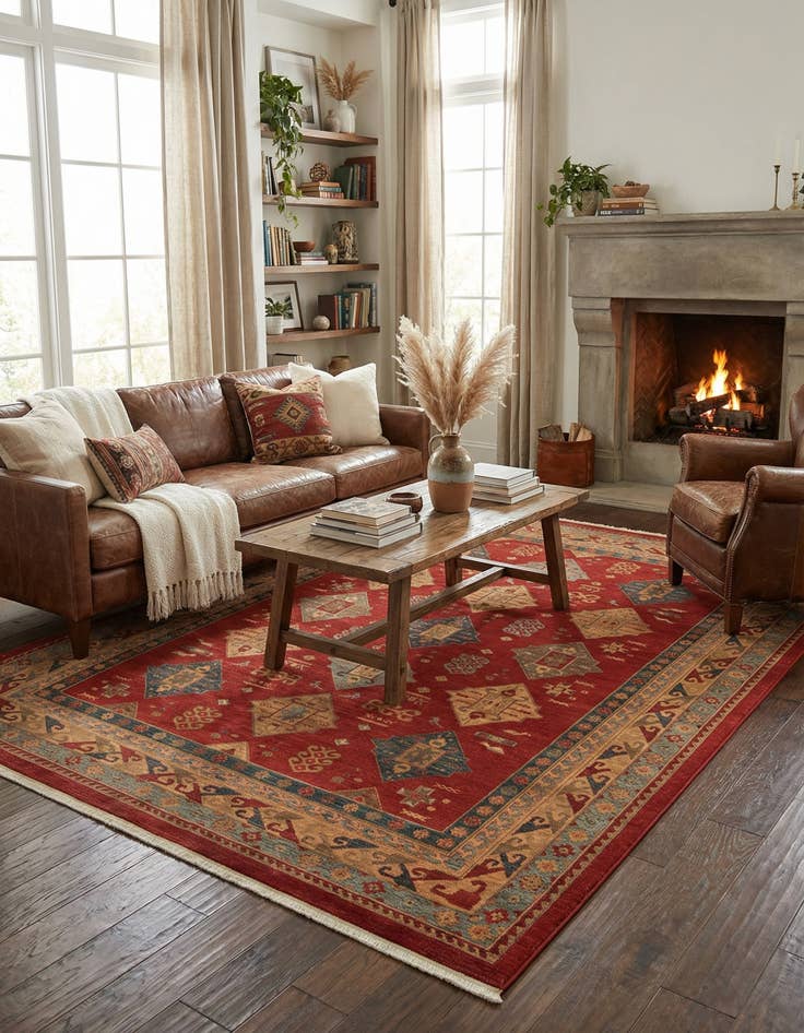 Detail image of 9' x 12' Serapi Rug