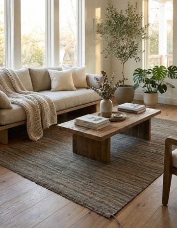 4' 3 x 6' Hand Woven Kilim Modern Wool Rug