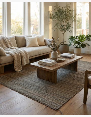 4' 3 x 6' Hand Woven Kilim Modern Wool Rug