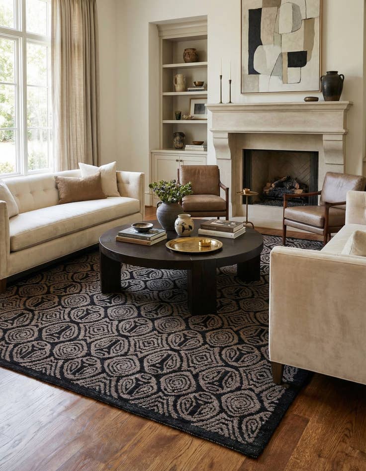 Detail image of 8' 1 x 10' 1  Hand Knotted Darya Wool Rug