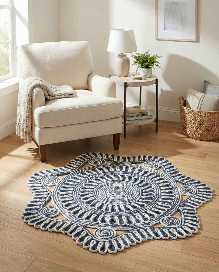 3' x 3' Handmade Braided Jute Round Rug