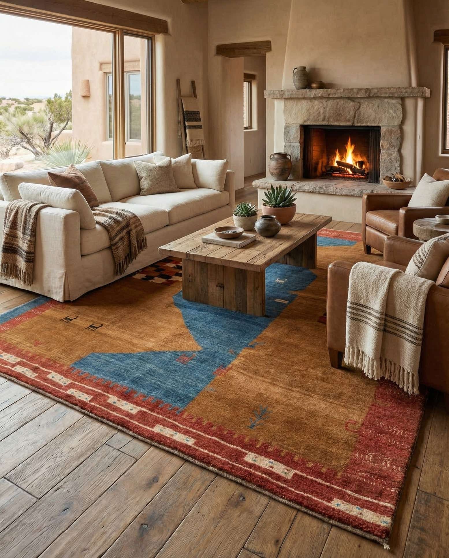 7' 9 x 9' Gabbeh Rug
