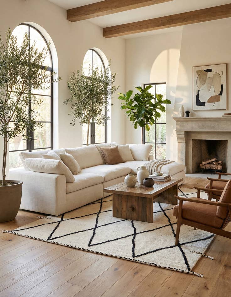 Detail image of 6' 2 x 8' 10  Hand Knotted Moroccan Wool Rug