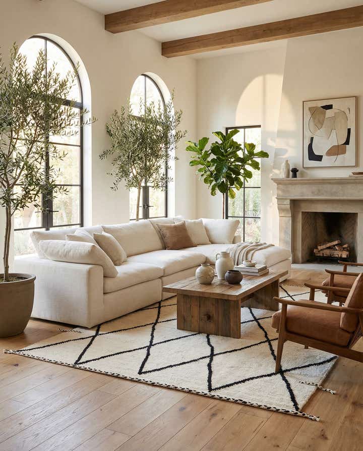 6' 2 x 8' 10 Hand Knotted Moroccan Wool Rug