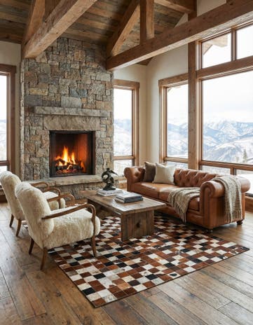 5' 1 x 8' Cowhide Rug