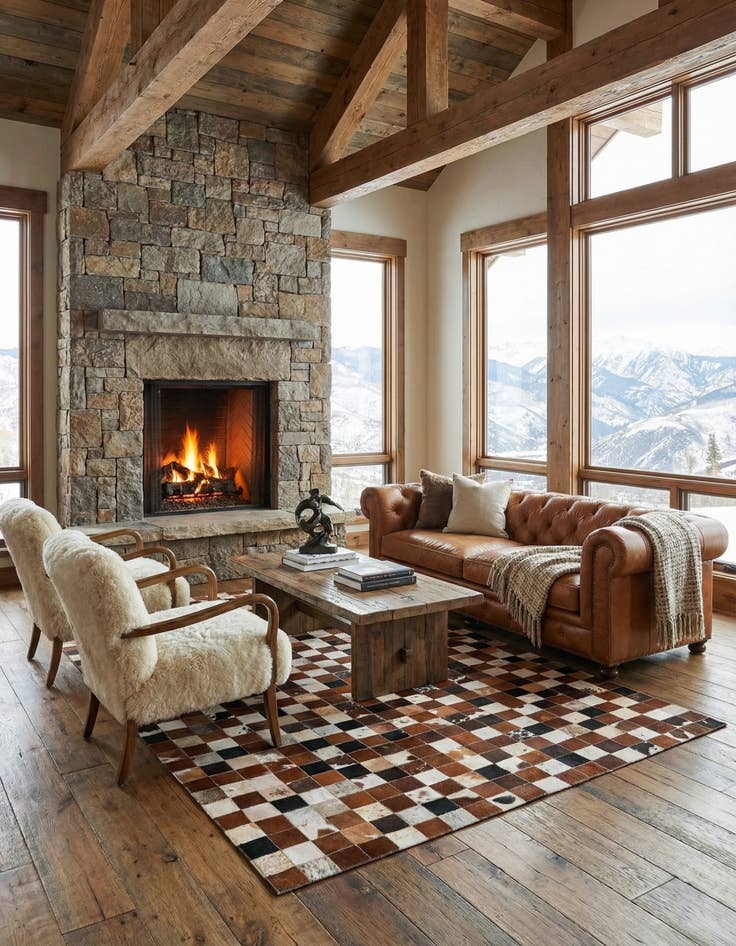 Detail image of  5' 1 x 8' Cowhide Rug