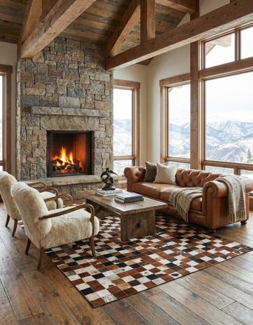 5' 1 x 8' Cowhide Rug