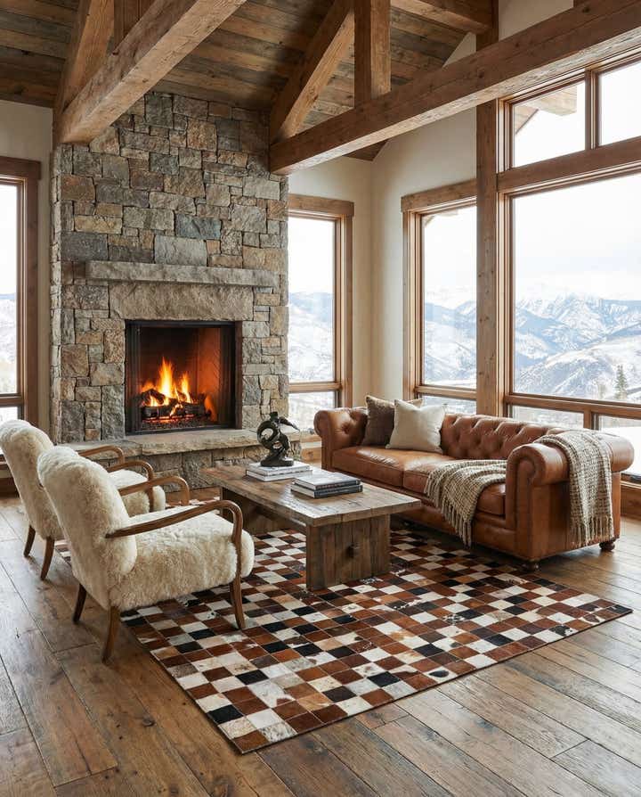 5' 1 x 8' Cowhide Rug