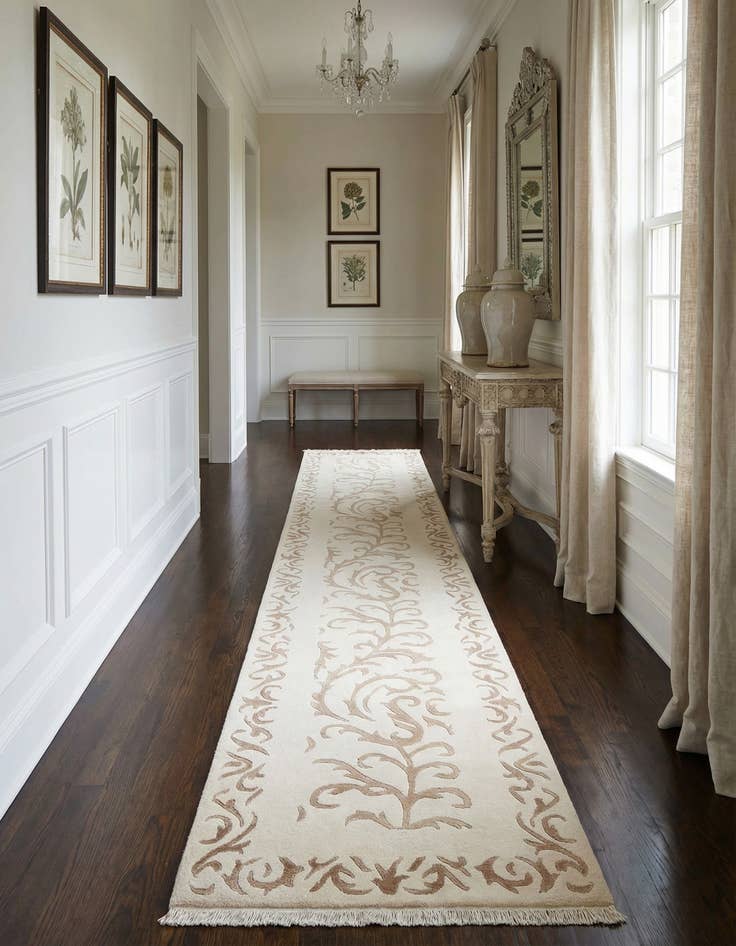 Detail image of 2' 7 x 13'  Hand Knotted Darya Wool Runner Rug