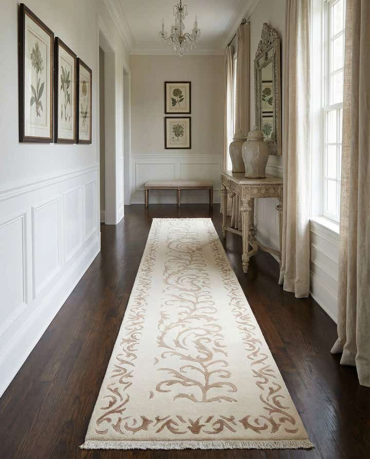 2' 7 x 13' Hand Knotted Darya Wool Runner Rug