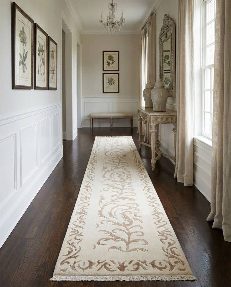 Detail image of 2' 7 x 13' Hand Knotted Darya Wool Runner Rug