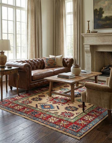 5' x 6' 8 Hand Knotted Kazak Rug