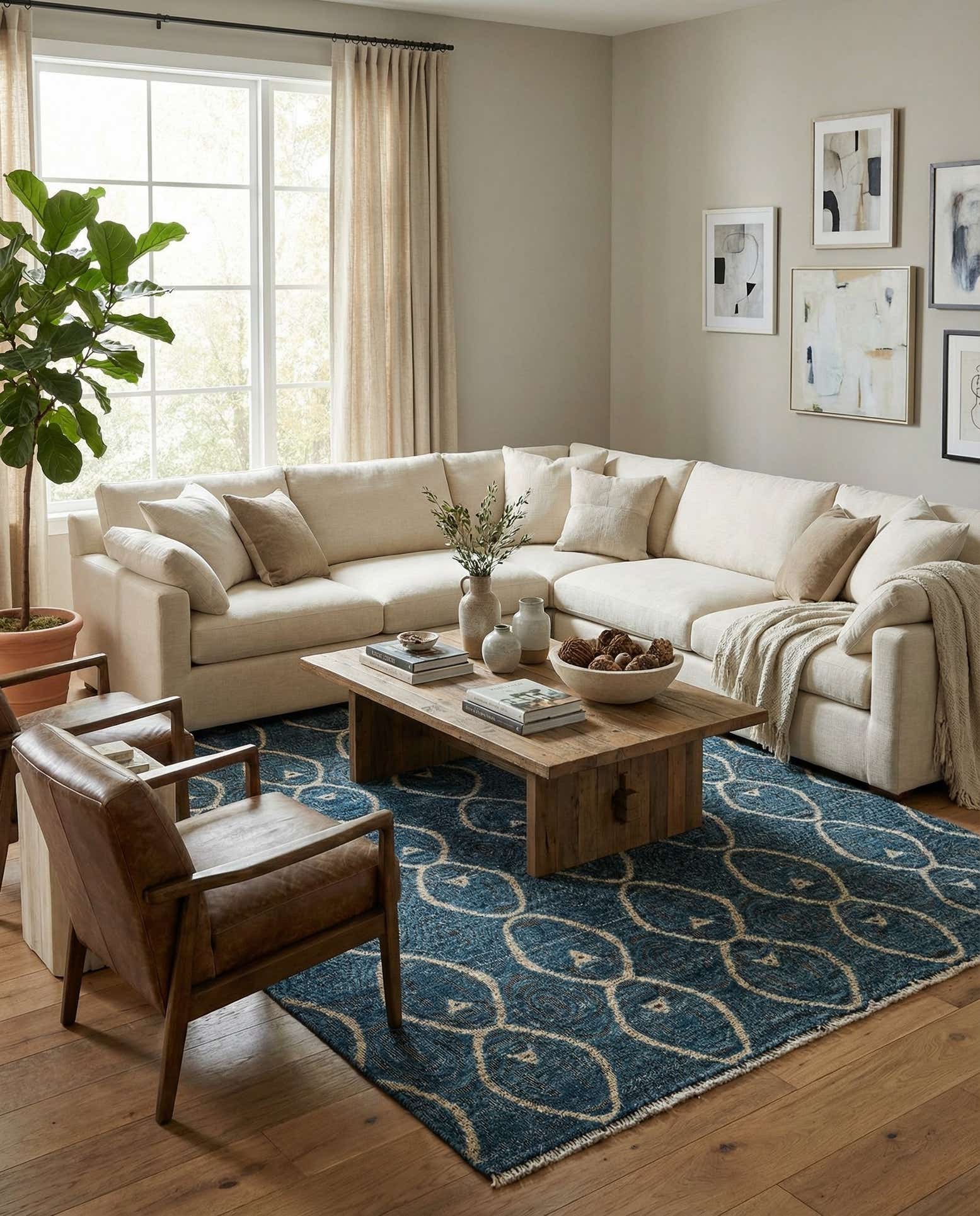 5' 8 x 7' Hand Knotted Darya Wool Rug