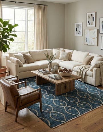 5' 8 x 7' Hand Knotted Darya Wool Rug