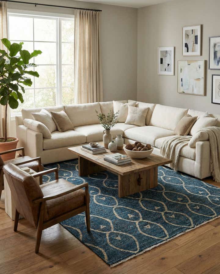 5' 8 x 7' Hand Knotted Darya Wool Rug