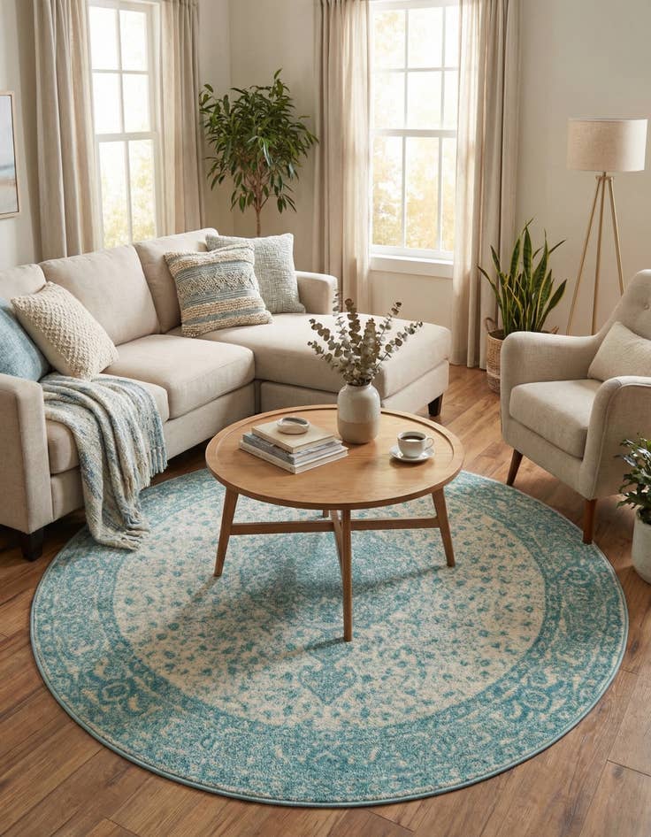 Detail image of 5' 3 x 5' 3 Dover Round Rug