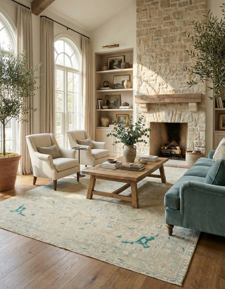 Detail image of 9' 6 x 12' 9  Hand Knotted Ultra Vintage Persian Wool Rug