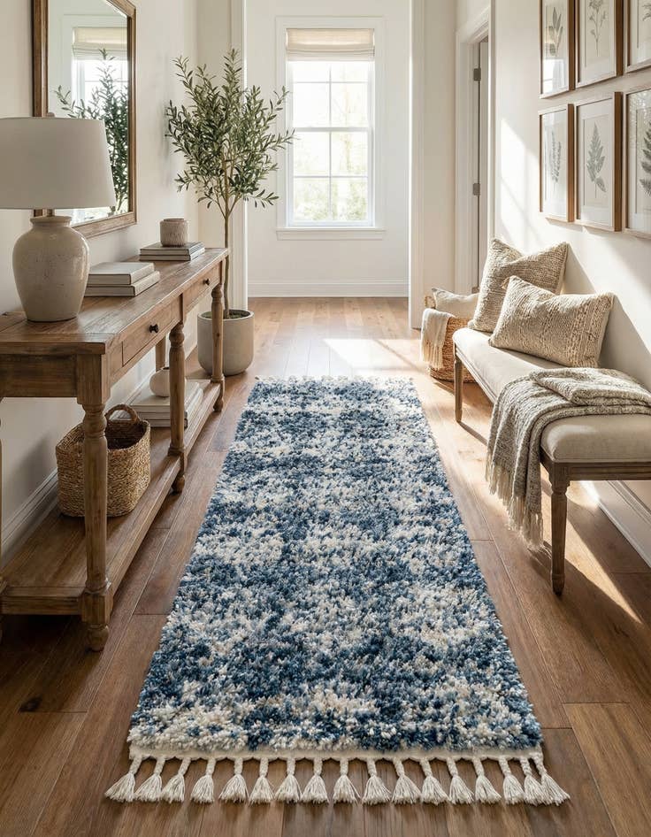 Detail image of 2' 7 x 12' Serenity Shag Runner Rug