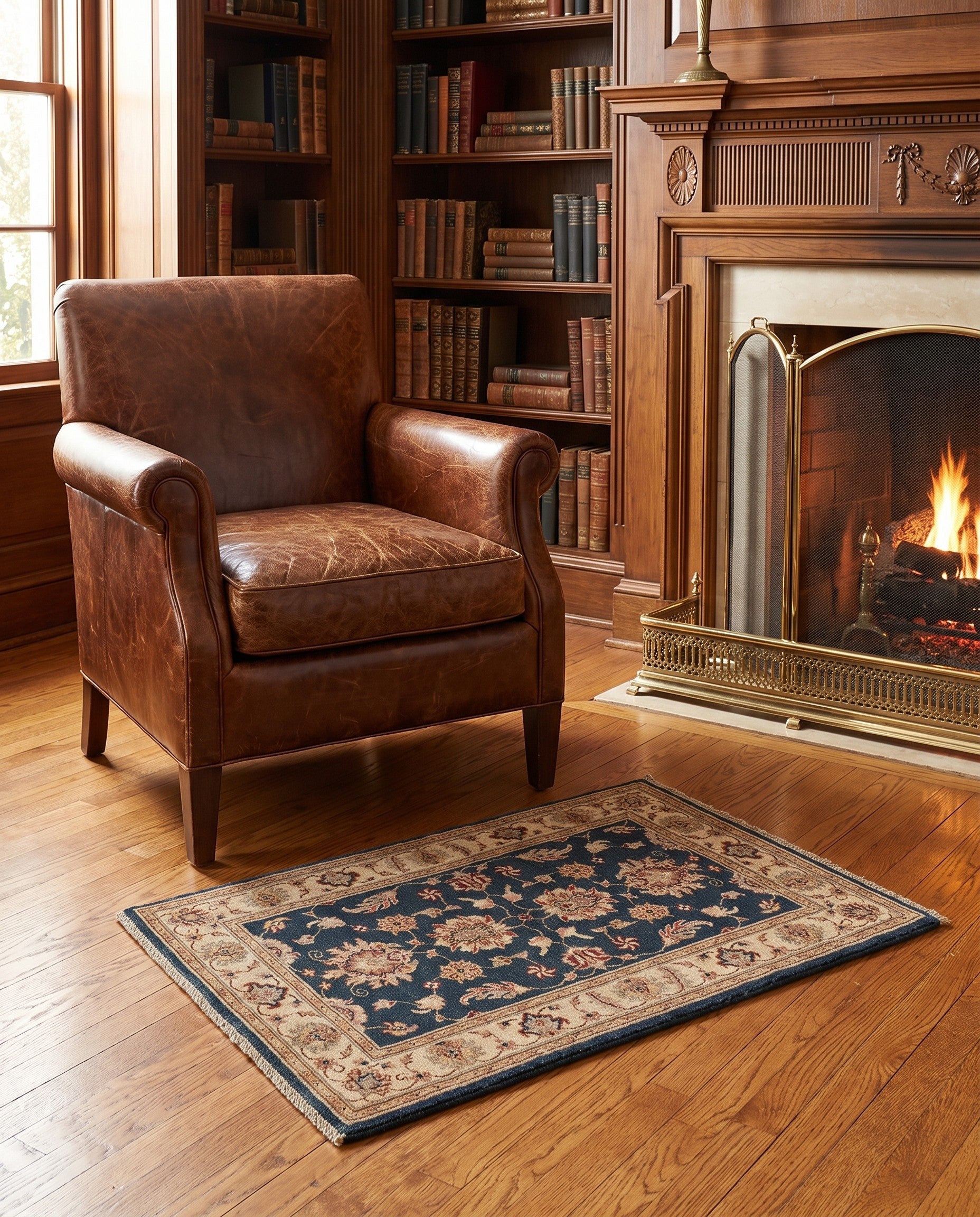 2' 7 x 4' Hand Knotted Ziegler Rug
