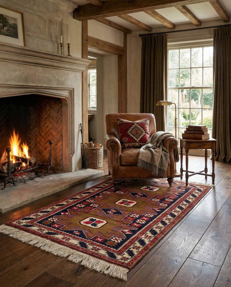 Detail image of 3' 7 x 6' Hand Knotted Balouch Oriental Wool Rug