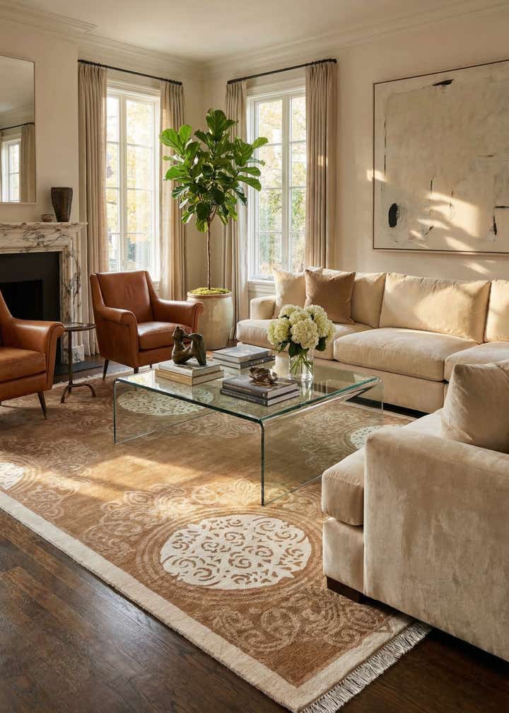 6' 11 x 10' 2 Hand Knotted Darya Wool Rug