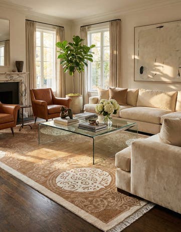 6' 11 x 10' 2 Hand Knotted Darya Wool Rug