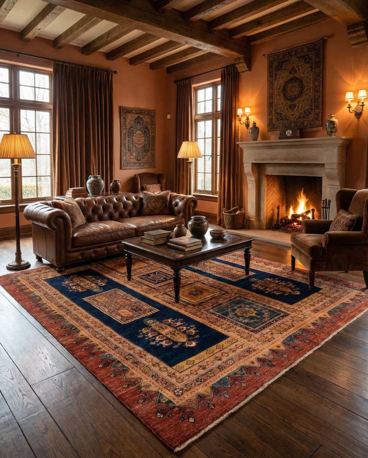 Detail image of 5' 3 x 6' 6 Luribaft Wool Rug