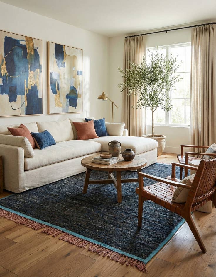 Detail image of 7' 10 x 10' 6  Hand Knotted Moroccan Wool Rug