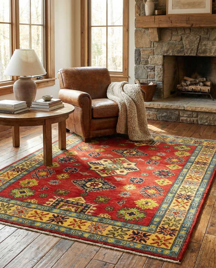5' x 6' 5 Hand Knotted Kazak Rug