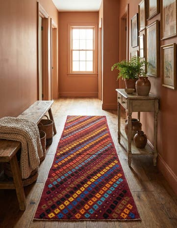 2' 9 x 9' 1 Hand Knotted Balouch Wool Runner Rug